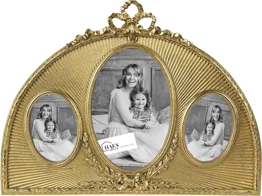 HAES deco Multi Fotolijst 10x15 Dramatic Chic kleur Goudkleurig formaat 31x2x23 cm voor foto 6x9 (2) 10x15 cm