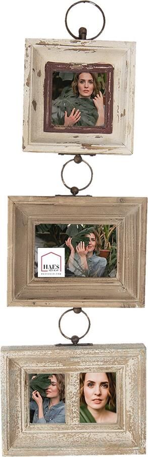 HAES deco Multi Fotolijst 10x15 Natural Cosy kleur Bruin formaat 24x4x78 cm voor foto 10x10 10x15 7x9 cm (2)