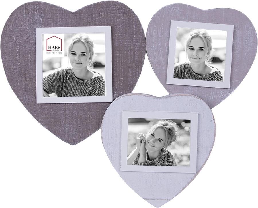HAES deco Multi Fotolijst 7x7 Farm Living kleur Grijs formaat 32x2x25 cm voor foto 7x7 6x9 9x9 cm