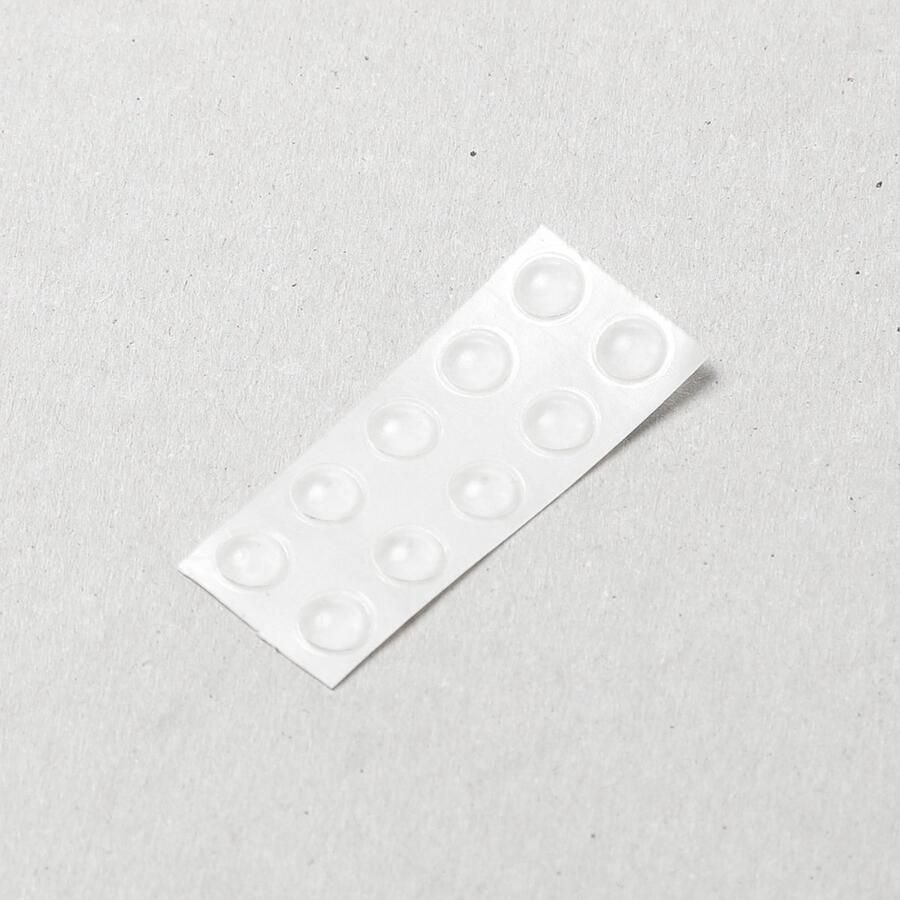 Hafele Aanslagbuffer DB005 zelfklevend rond Ø 6 4 mm hoogte 1 5 mm transparant kunststof per 10 stuks