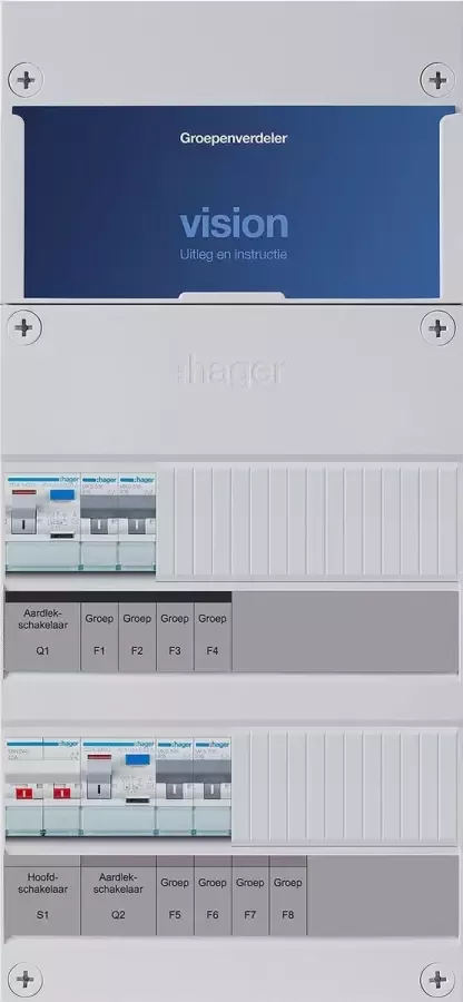 Hager Groepenkast Vision VKG22E (4 groepen 1 fase)