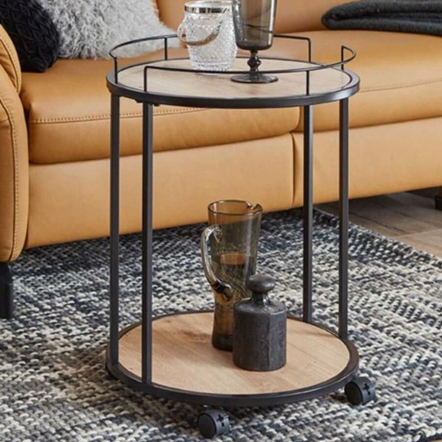 Haku Bijzettafel Ø45 cm x 60 cm Oak-design