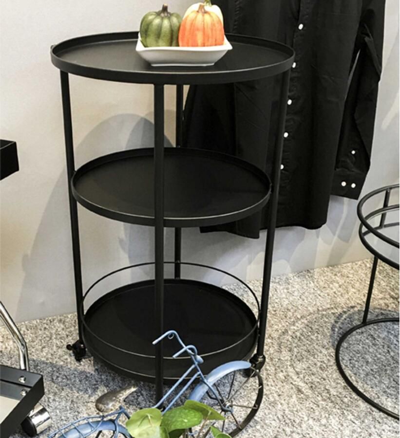 Haku Bijzettafel Ø45 x 75 cm Zwart