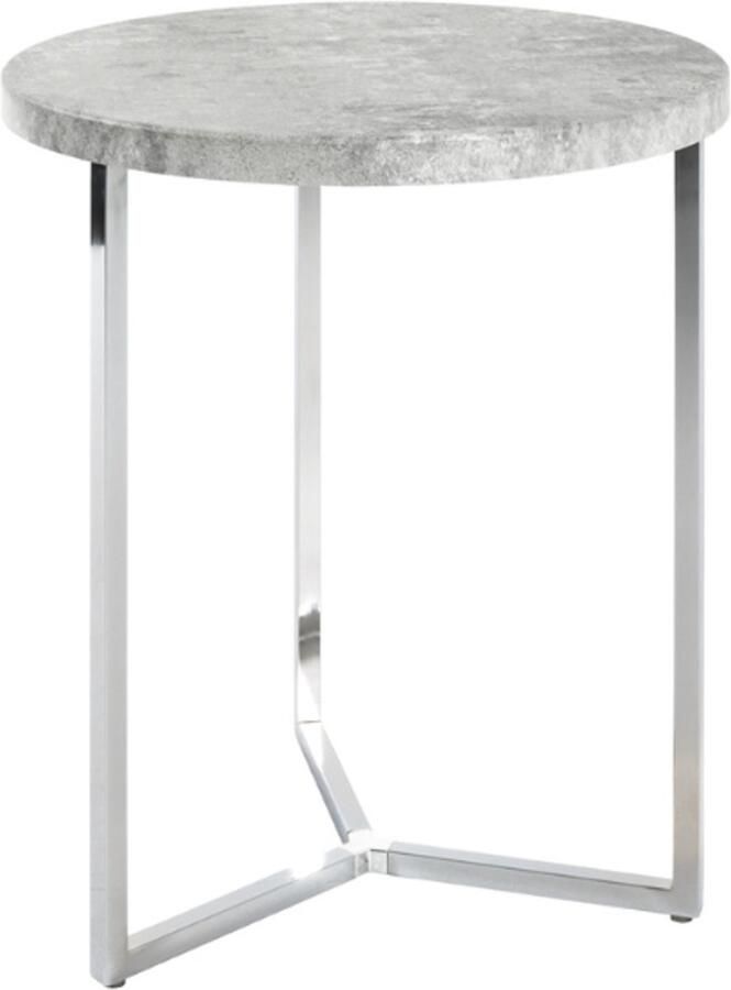 Haku EMOB Bijzettafel Ø45 cm x 54 cm Betonkleur Hoektafels Betonlook MDF; Metaal Hoektafels Op voorraad