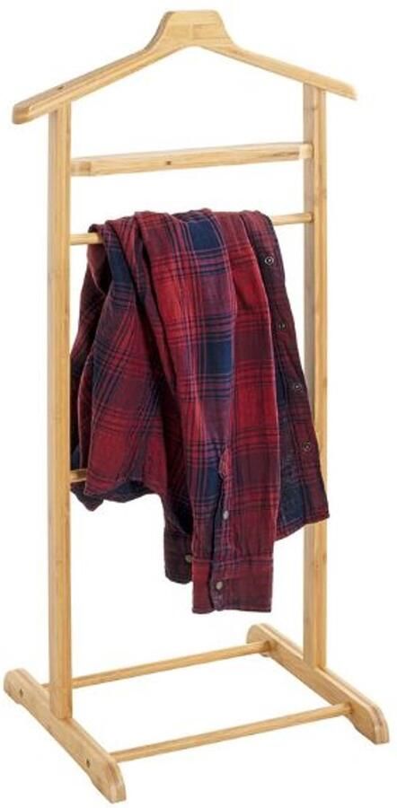 Haku Kledingrek met broekenhanger Bamboe-design 10 kg draagvermogen