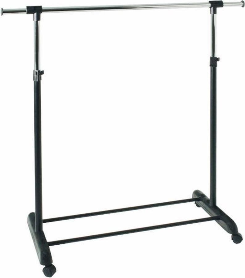 Domo Meubelen Kledingrek opberger zwart + chroom