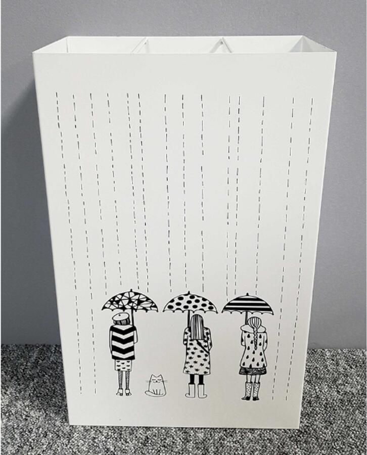 Haku Paraplubak 30 x 16 x 48 cm Wit Paraplubakken Wit Metaal Paraplubakken Op voorraad