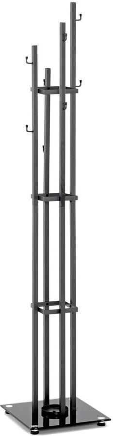 Haku Mobel HAKU Furniture kapstok antraciet zwart metaal 8 mm veiligheidsglas Afmetingen: B 35 cm x H 183 cm x D 35 cm Stijl: Modern