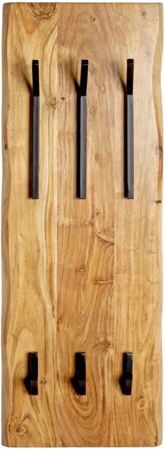 Haku-Möbel Wandgarderobe acacia zwart