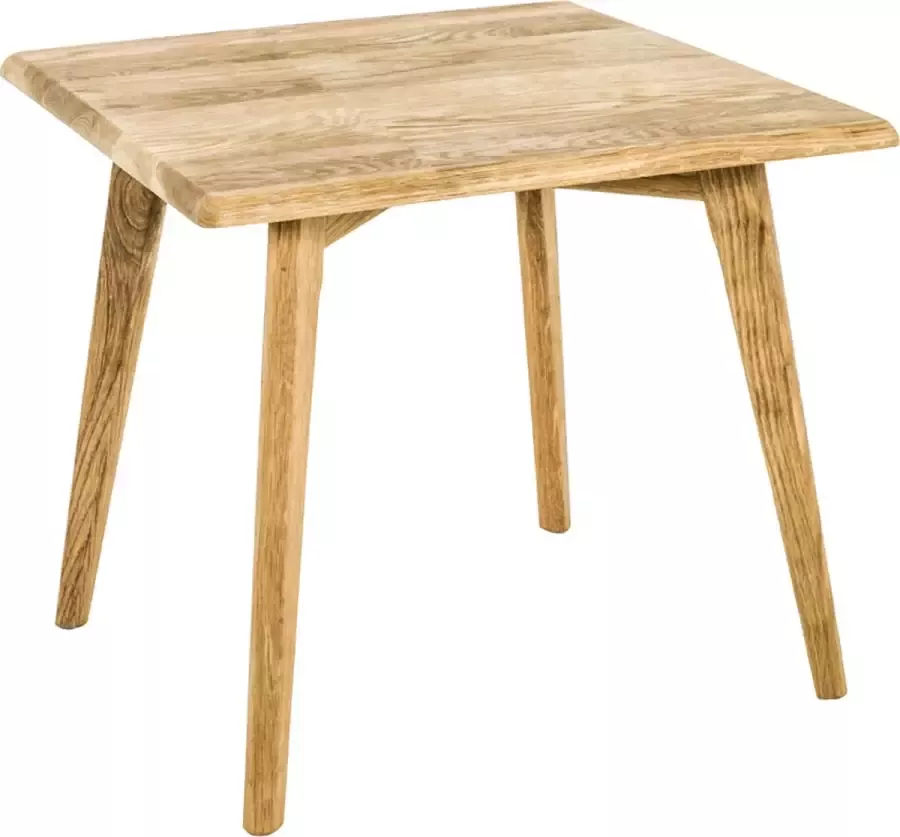 HK-Shop Bijzettafel – Massief eikenhout – Vierkant design – 45 cm breed 45 cm diep 45 cm hoog
