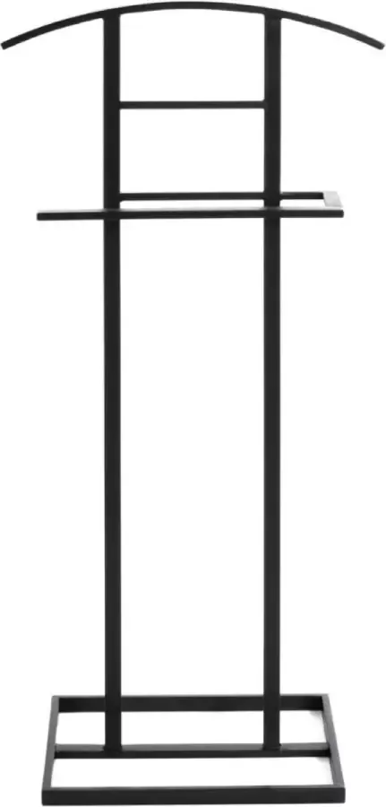 HakuShop Dressboy van staal Zwart gelakte kledingstandaard Kledinghouder 45 x 26 x 101 cm