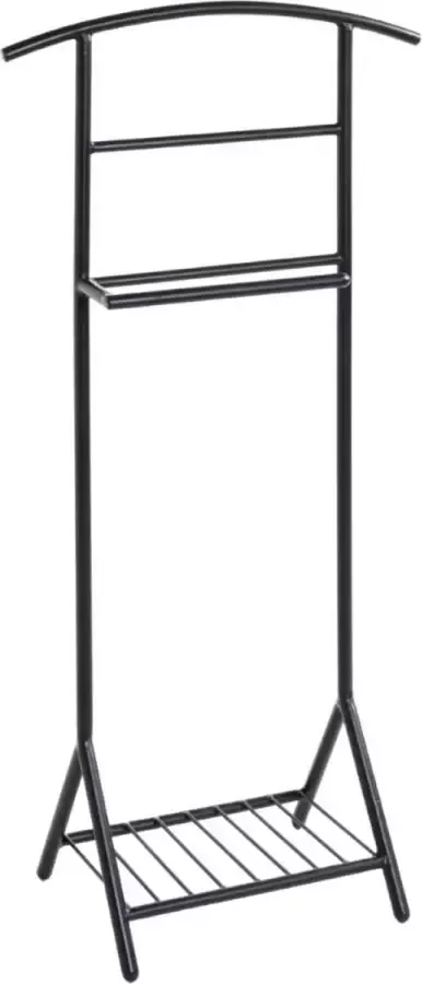 HakuShop Dressboy van staal Zwart gelakte kledingstandaard Kledinghouder 45 x 26 x 105 cm