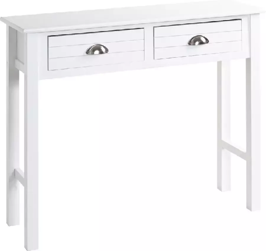 HK-Shop Sidetable – Wit MDF – Met 2 lades – 100 cm breed 30 cm diep 77 cm hoog – Strak haltafel design
