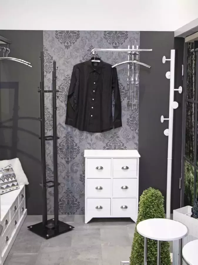 HK-Shop Sidetable – Wit MDF – Met 6 lades – 115 cm breed 30 cm diep 40 cm hoog – Moderne haltafel