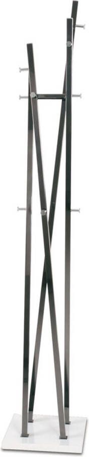HK-Shop Staande kapstok – Zwart metaal – Vernikkeld staal – Hoogglans afwerking – 35x35x193 cm – Luxe en stevig
