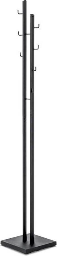 HakuShop Staande kapstok Zwart Wit Metaal Gepoedercoat Garderobe stang 29x29x176