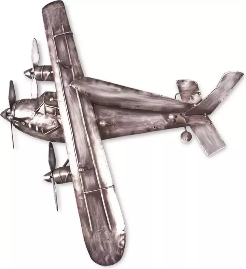HakuShop Wandkapstok Kleurrijk Staal Vliegtuig Vintage 55x9x54