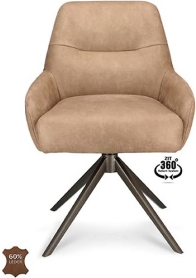 Haluta Draaibare Eetkamerstoel Boris Liver