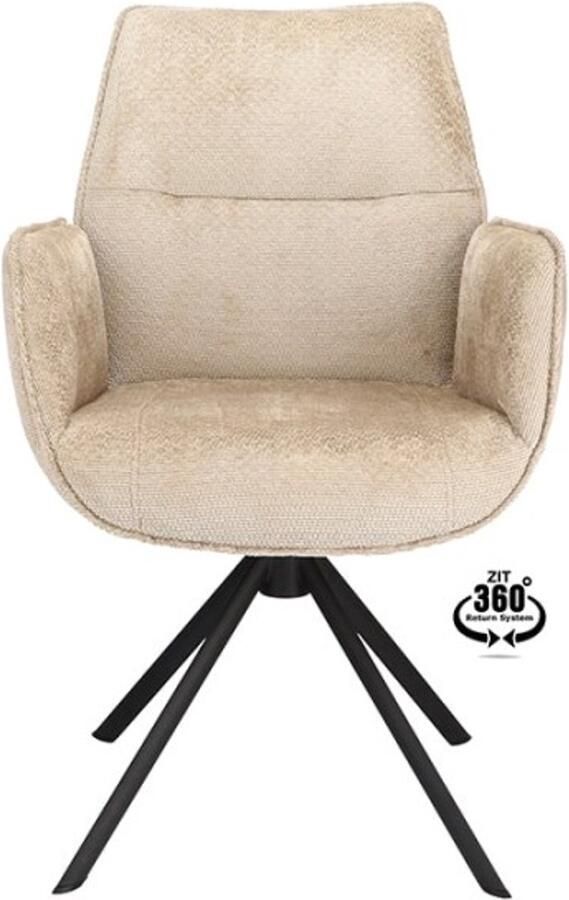 Haluta Draaibare Eetkamerstoel met arm Otis Desert