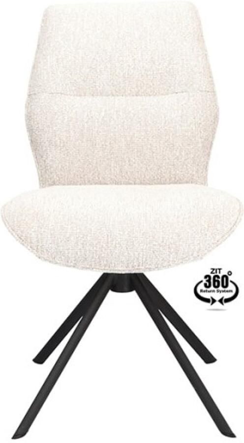 Haluta Draaibare Eetkamerstoel Otis Crème