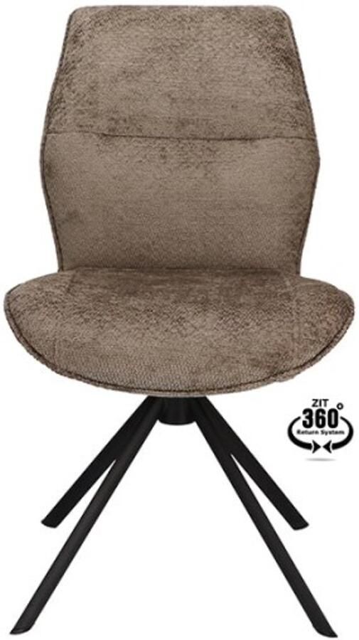 Haluta Draaibare Eetkamerstoel Otis Taupe
