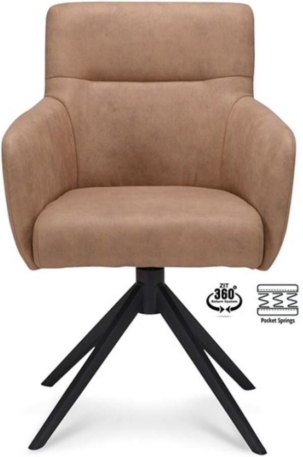 Haluta Eetkamerstoel Mees Mocca