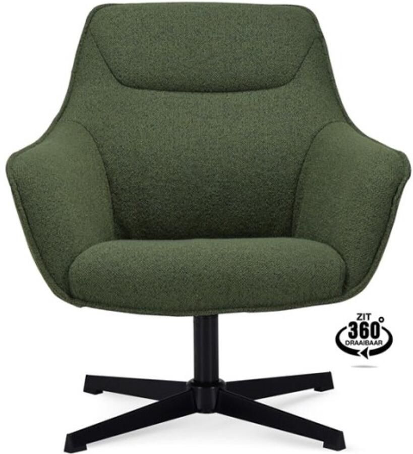Haluta Fauteuil Miller Draaibaar Groen