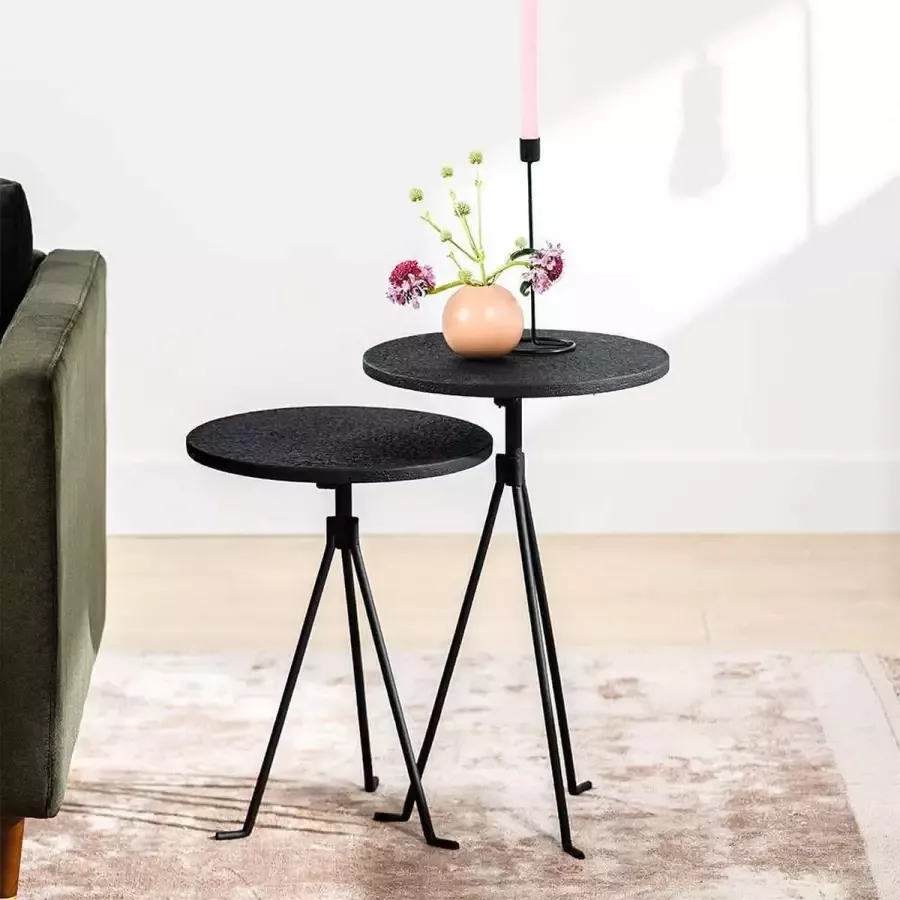 Haluta Lava Salontafel Set van 2 Zwart