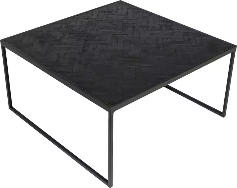 Haluta Salontafel 80 x 80 x 40 cm Black Stack Zwart