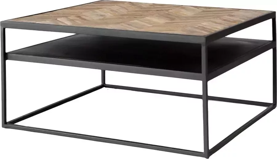 Haluta Salontafel 80 x 80 x 40 cm Brown Cuban Bruin