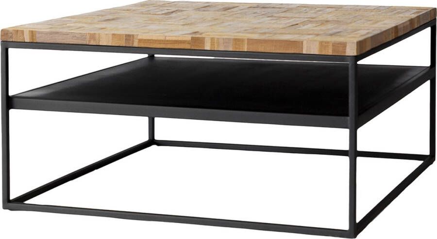 Haluta Salontafel 80 x 80 x 40 cm Grey Block Grijs