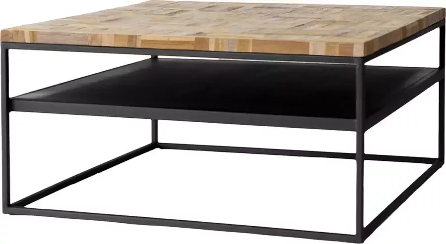 Haluta Salontafel 80 x 80 x 40 cm Grey Block Grijs