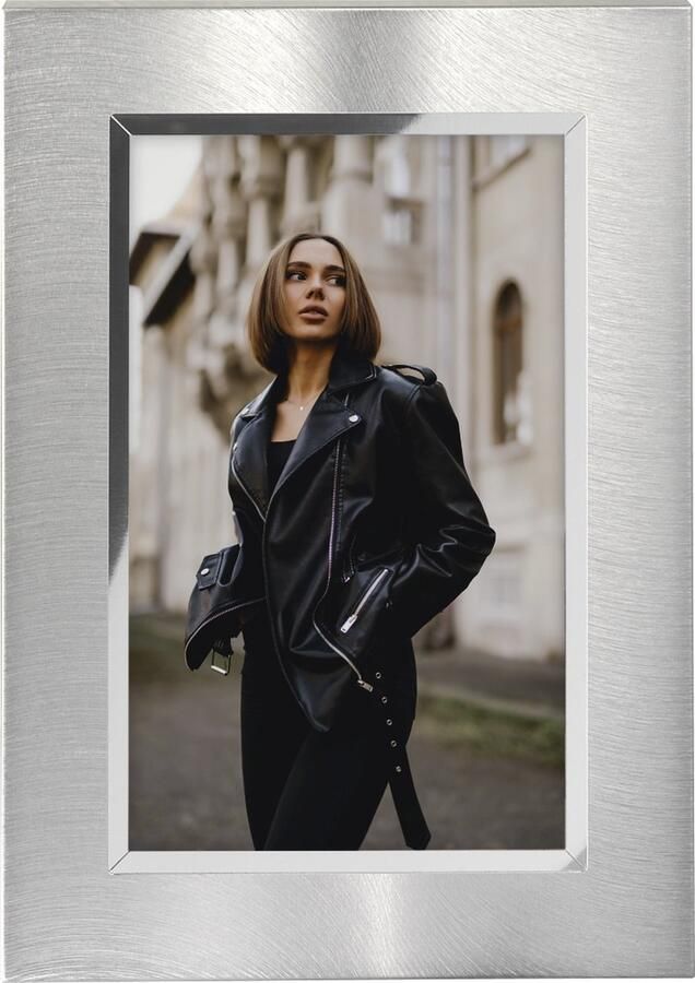 Hama 00193124 Enkele fotolijst Aluminium Zilver Tafel Muur 13 x 18 cm Rechthoekig