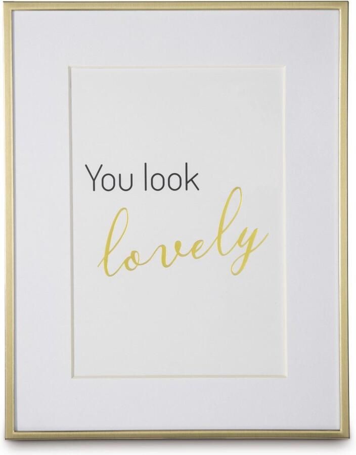 Hama Fotolijstje Fotolijst 13 x 18 cm voor 1 foto om op te hangen en te plaatsen goudkleur (2 stuks) - Foto 2