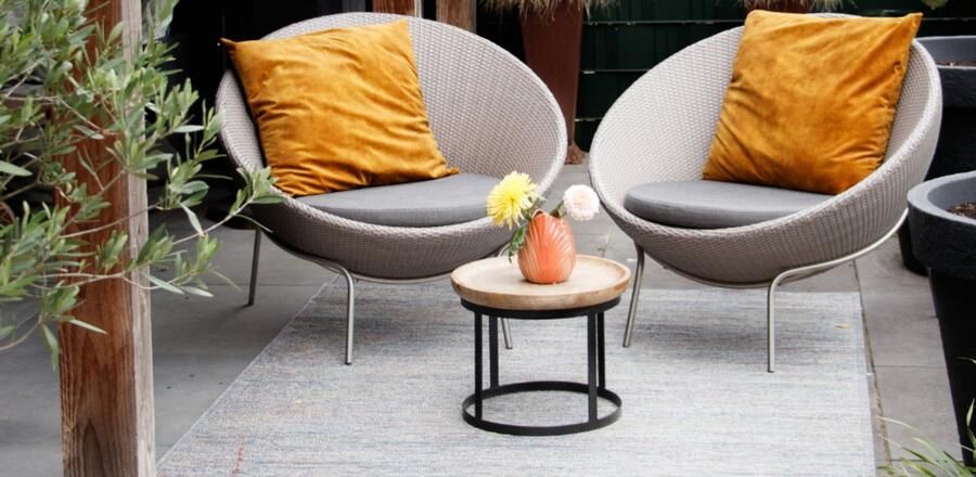 HAMAT Vento Vloerkleed Beige Geweven Binnen & Buiten Wasbaar Rechthoek 160 x 230 cm