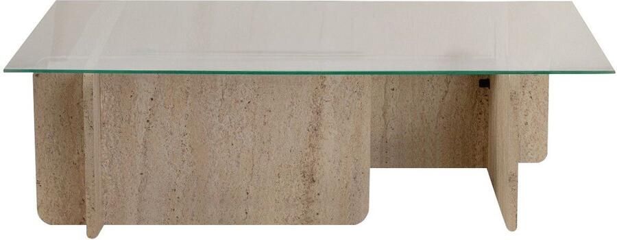 Hanah Home Glazen salontafel Flavio 105 x 65 x 30 cm Grijs - Foto 2