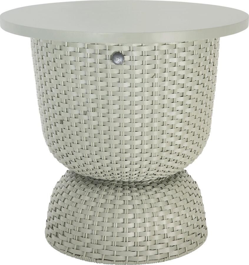 Handed By Bijzettafel Tafel Tafeltje Opbergen Decoratief Opbergmand Duurzaam Handgevlochten Twist Table Diabolo met deksel groen matcha green