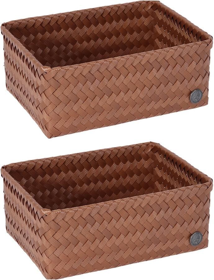 Handed By Opbergmanden set van 2 Kast Lade Organizer Badkamer kinderkamer woonkamer ... Fit Medium high bruin sienna