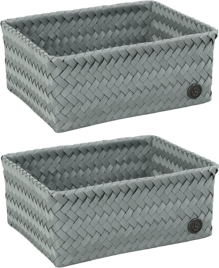 Handed By Opbergmanden set van 2 Kast Lade Organizer Badkamer kinderkamer woonkamer ... Fit Medium high lichtgroen eucalyptus