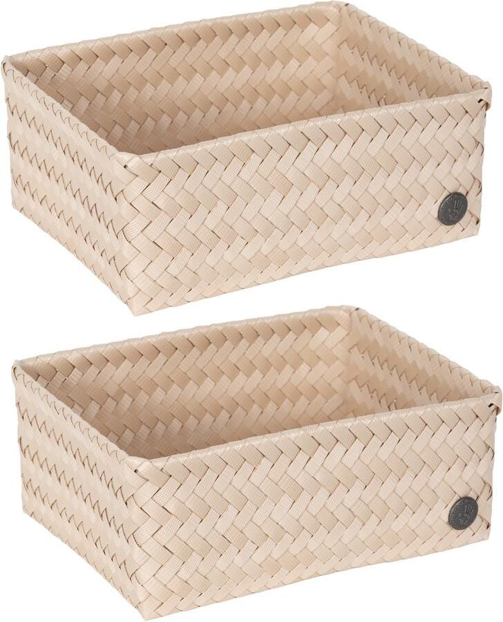 Handed By Opbergmanden set van 2 Kast Lade Organizer Badkamer kinderkamer woonkamer ... Fit Medium high zand bruin sahara sand