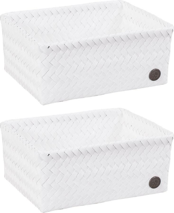 Handed By Opbergmanden set van 2 Kast Lade Organizer Badkamer kinderkamer woonkamer ... Fit Medium high wit white