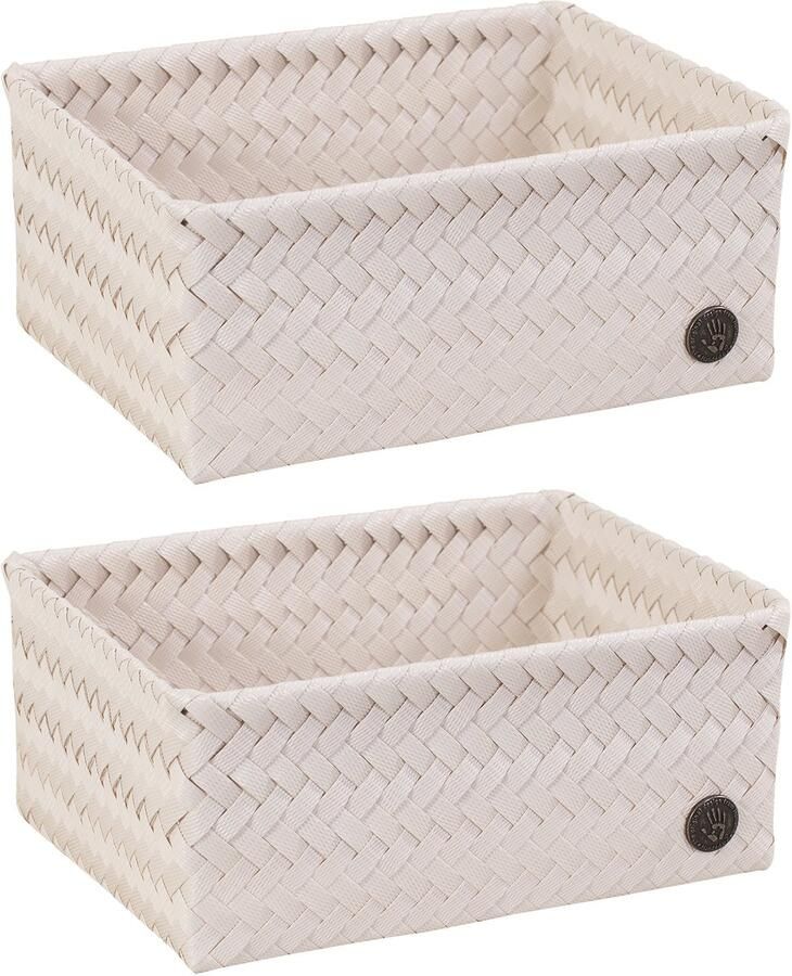 Handed By Opbergmanden set van 2 Kast Lade Organizer Badkamer kinderkamer woonkamer ... Fit Medium high beige ecru champagne