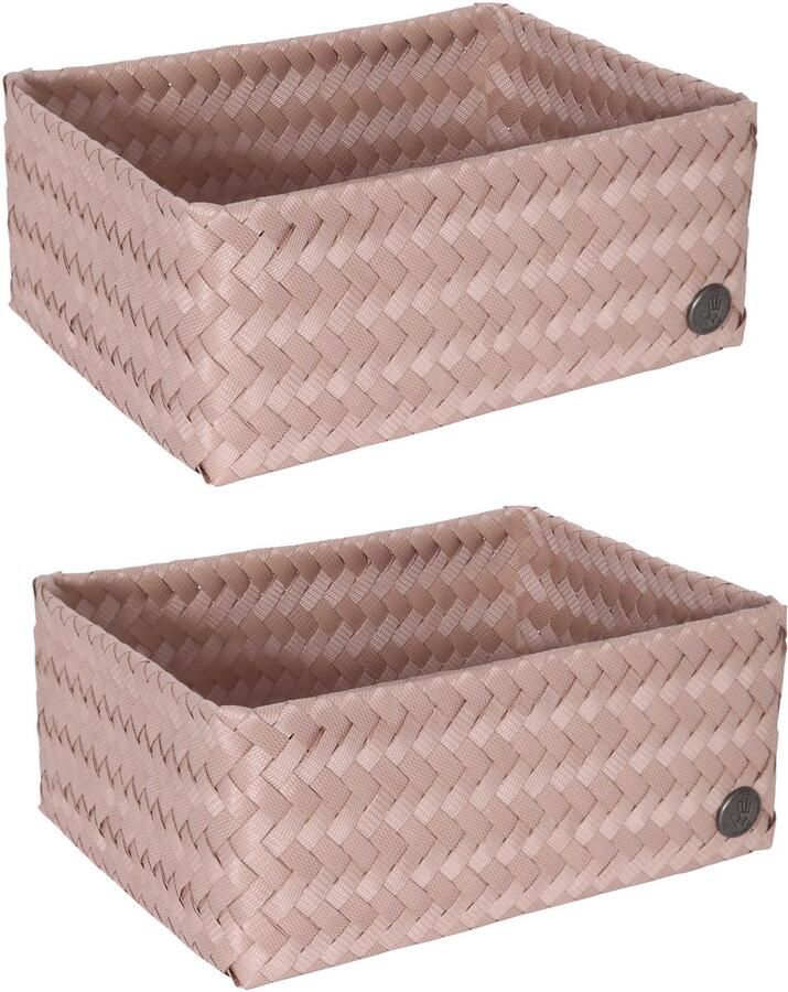 Handed By Opbergmanden set van 2 Kast Lade Organizer Badkamer kinderkamer woonkamer ... Fit Medium high roze copper blush