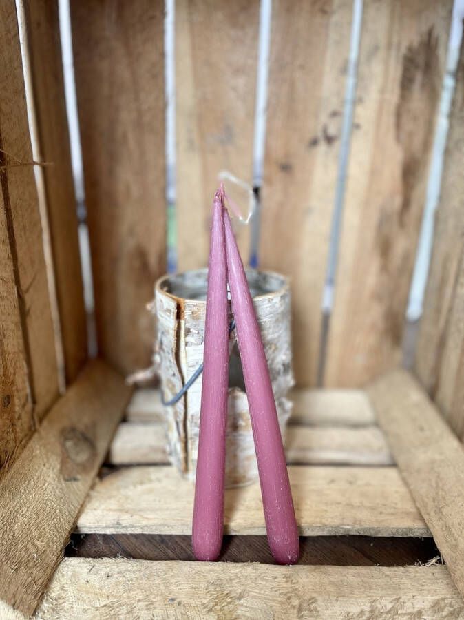 Handgemaakt 12x e. KERSTKAARSEN voor de kerstdagen- Lange Kaars Tafel Rustieke Kaars in Paars Brandtijd tot 9 uur per kaars!