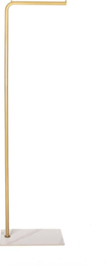 Handgemaakt Stijlvolle Staande Kapstok – Garderoberek – Kledingrek Wit – Goud – Jassenrek - Foto 2