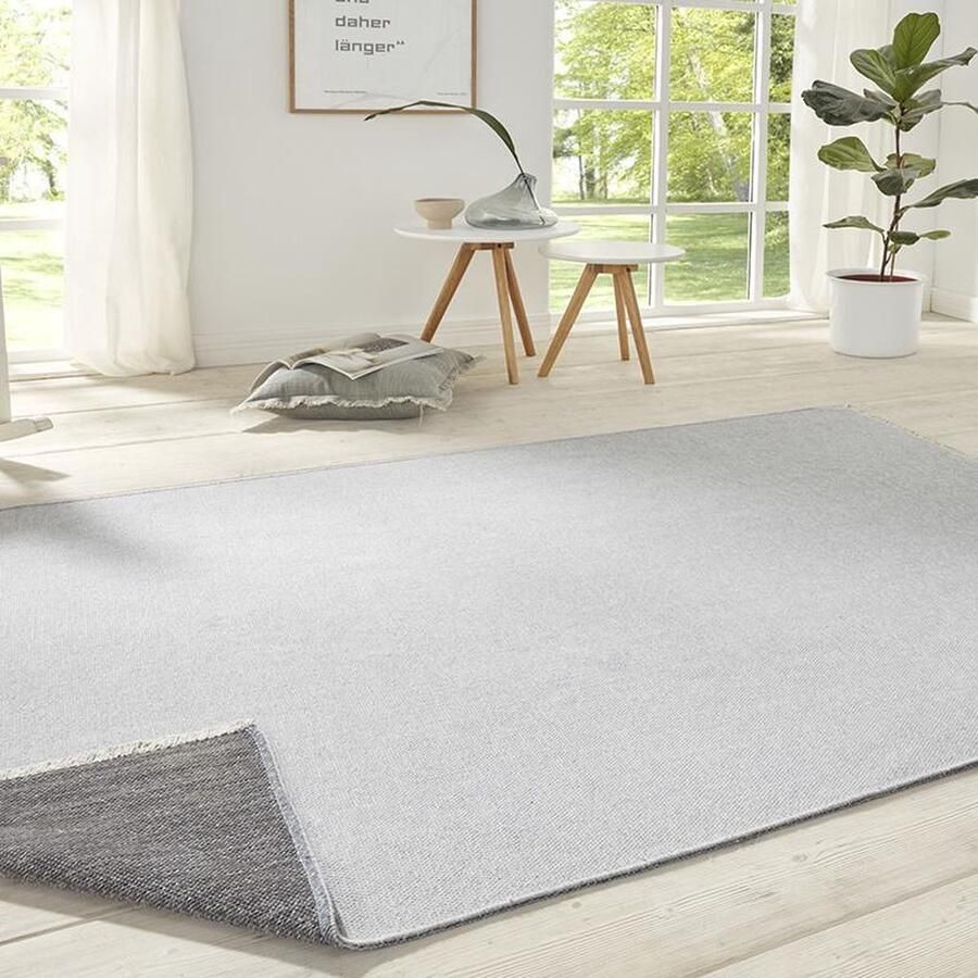 HANSE Home Vloerkleed Duo Keerbaar franje handmade look robuust gemakkelijk in onderhoud afgehecht