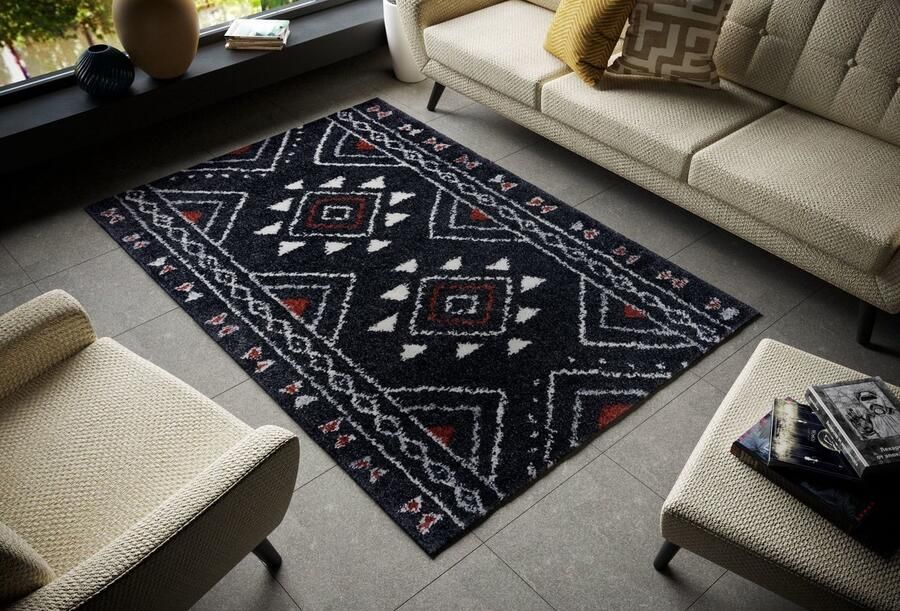 Hanse Home Hoogpolig vloerkleed Hurley zwart 120x170 cm