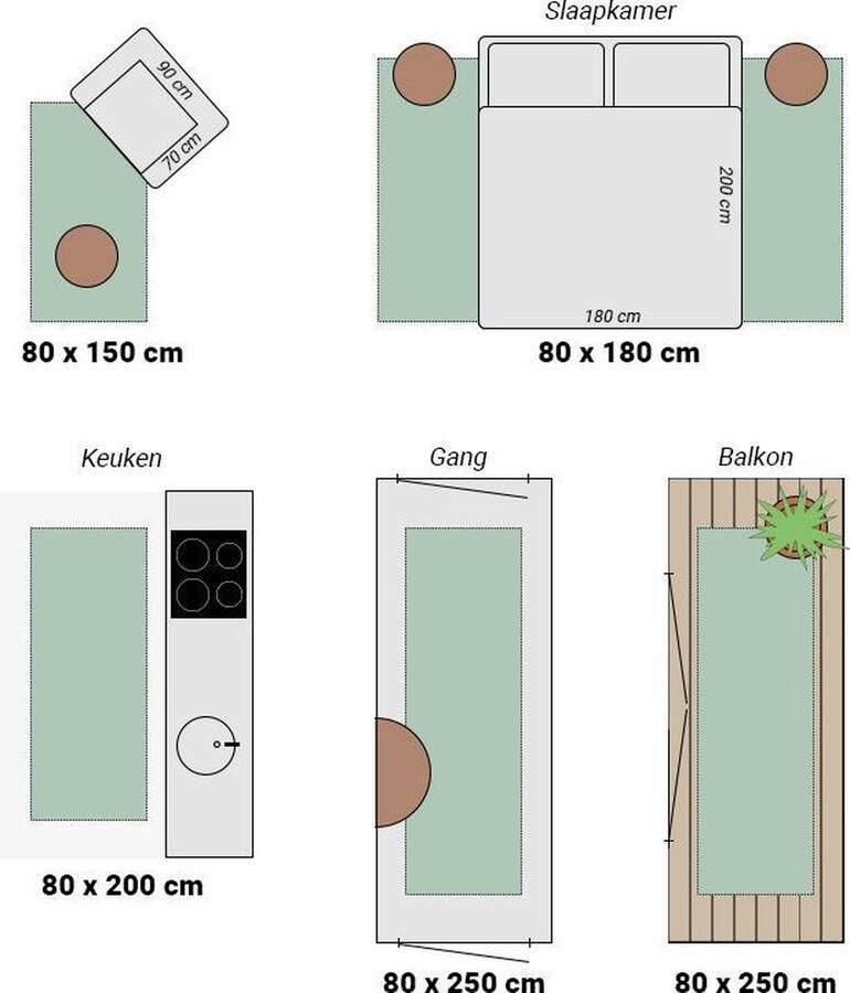 HANSE Home Vloerkleed Pure 100 korte pool Kortpolig effen kleuren loper modern woonkamer kinderkamer gang - Foto 5