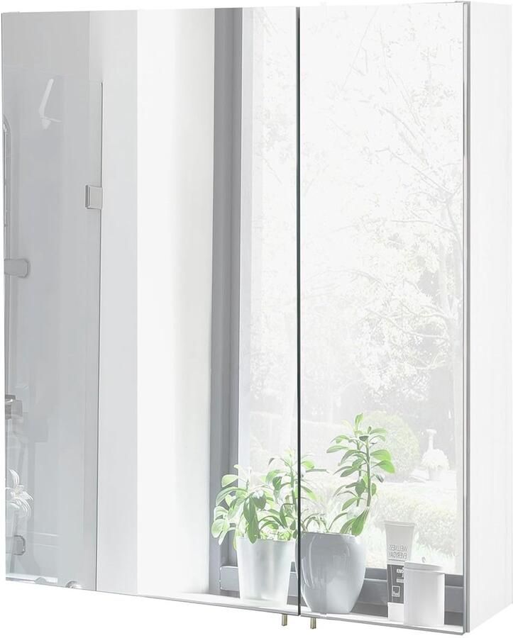 Hanse Home Stijlvolle vitrinekast 2 deuren met glazen legplanken 1 stuk metaal