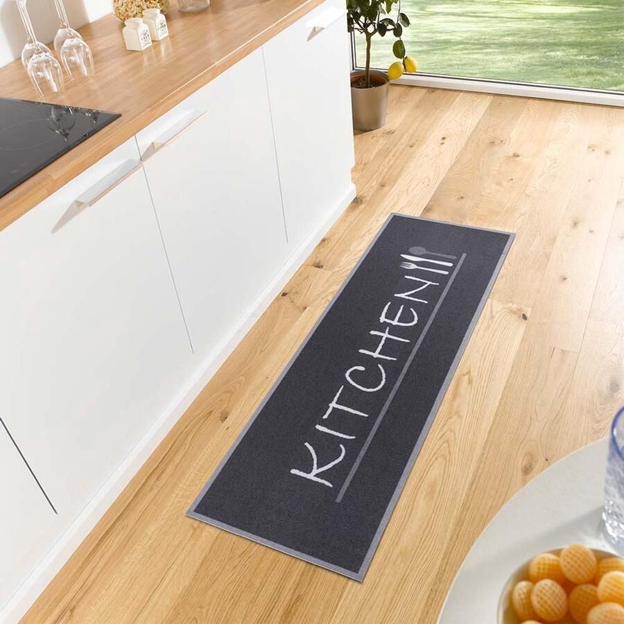 HANSE Home Keukenloper Kitchen Cutlery Loper antislip keukenkleed keuken vloerkleed gemakkelijk in onderhoud